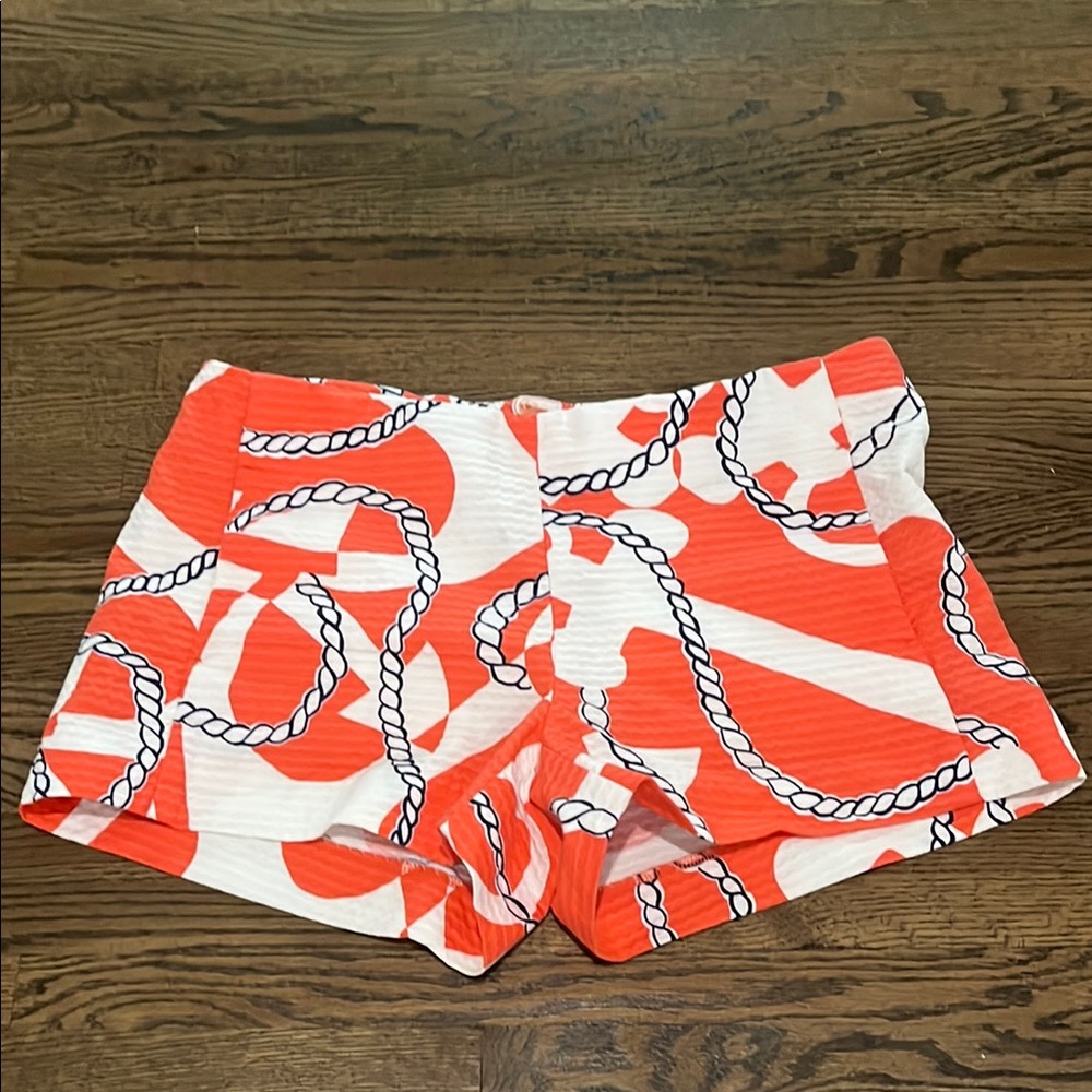 Lilly Pulitzer High Waist Red and White Nautical Shorts